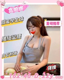 新竹外送茶 – 高明娜 22歲 D罩杯 19K 氣質美女笑容犯規